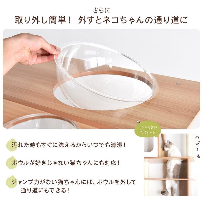 当店オリジナル 木製キャットタワー 高さ120cm 幅145cm 据え置き 麻紐 爪とぎ キャットウォーク多頭飼い  〔32000030〕
