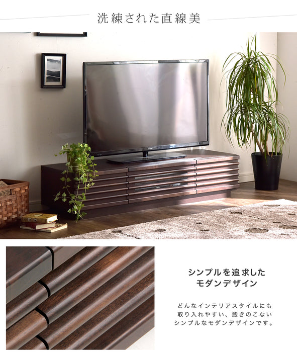 幅120cm アルダー無垢 国産 完成品 テレビ台 ロータイプ *ダリア-TG* 〔38700007〕
