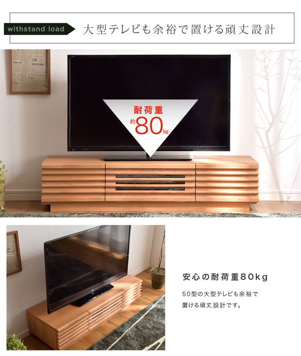 幅120cm アルダー無垢 国産 完成品 テレビ台 ロータイプ *ダリア-TG* 〔38700007〕