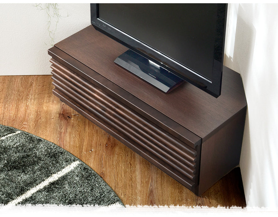［幅80cm］ アルダー無垢 国産 完成品 コーナーテレビ台 *ダリア-TG* 〔38700022〕