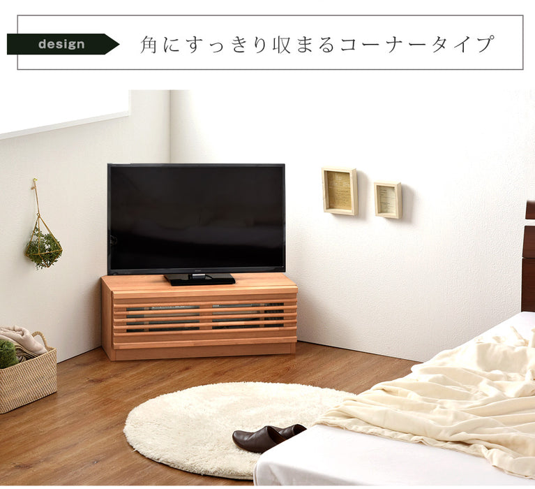 ［幅80cm］ アルダー無垢 国産 完成品 コーナーテレビ台 *ダリア-TG* 〔38700022〕
