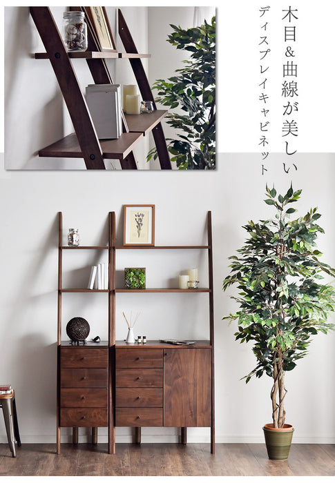 日本製 産 キャビネット 幅75 木製 ノエル  【超大型商品】〔39600003〕