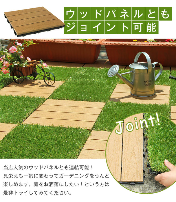 [108枚セット] 人工芝 芝生 9.7平米用 ジョイント式 タイプ リアル 芝丈25mm〔42300011〕