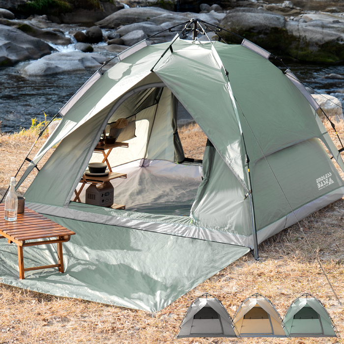 テント キャンプテント 3〜4人用 ワンタッチ レジャー UVカット加工 防水