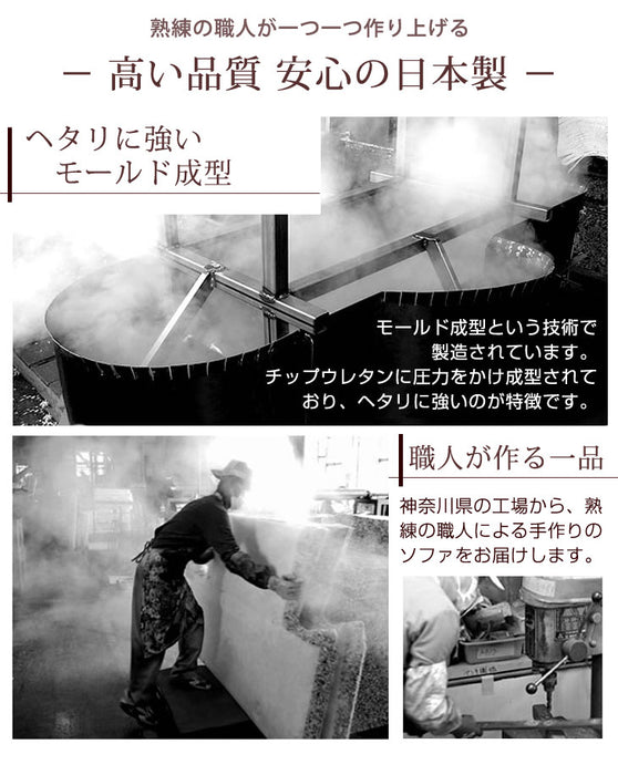 3人掛け ローソファー3点セット ( 1P + 2P + コーナー )  日本製 こたつ用〔44030054〕