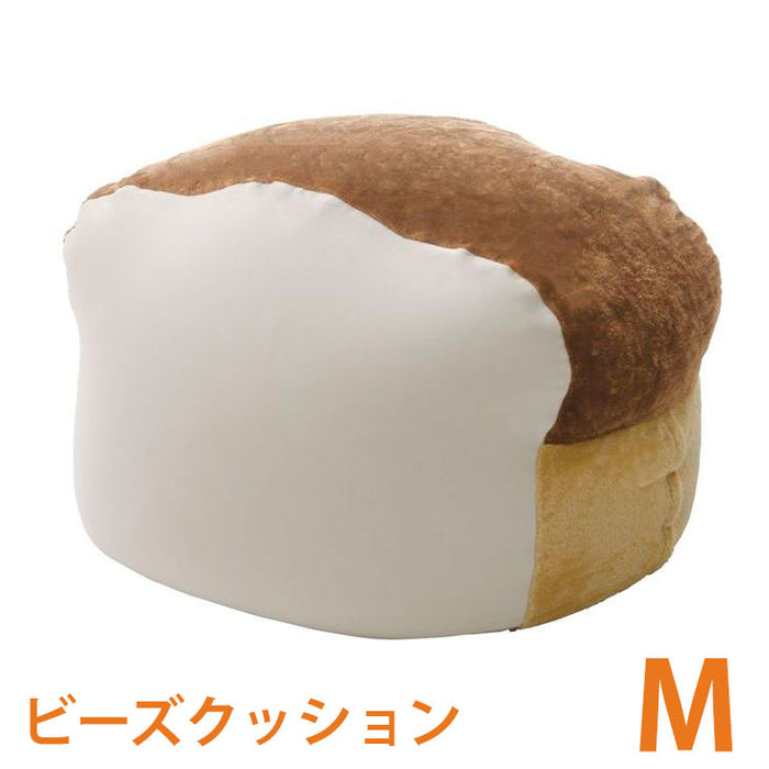 食パン ビーズクッション Mサイズ 洗えるカバー 日本製 〔44030118〕