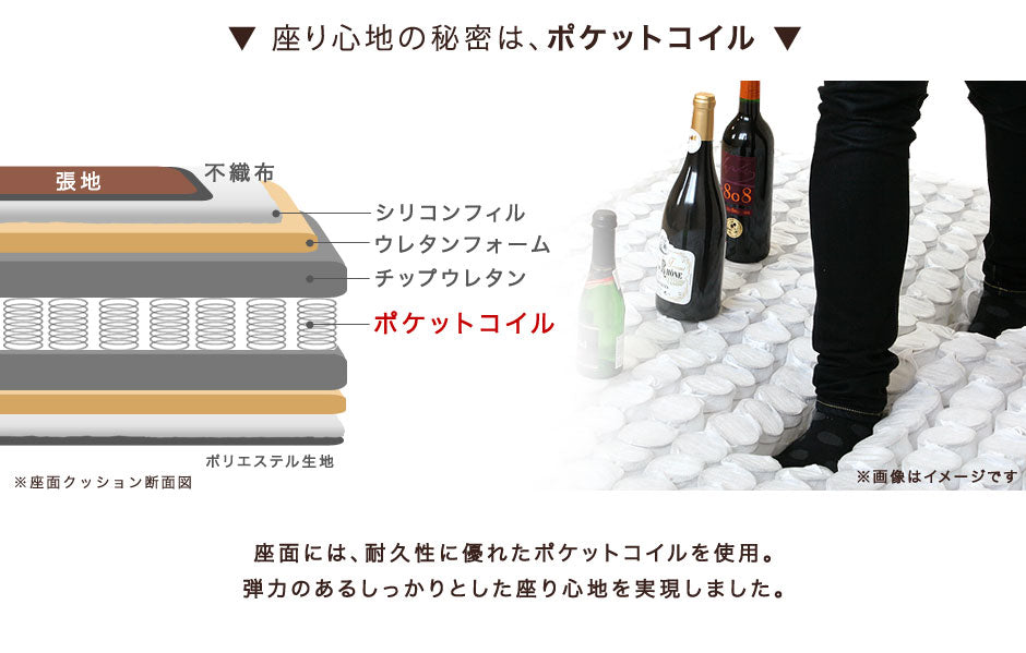 2人掛け 幅144cm ソファ ヴィンテージレザー風ソファ ポケットコイルソファー *リカルド-TG*  【超大型商品】〔48600003〕