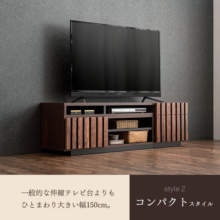 幅150～220cm 伸縮式 国産 完成品 テレビ台 *レイニー-TG* 〔49100018〕