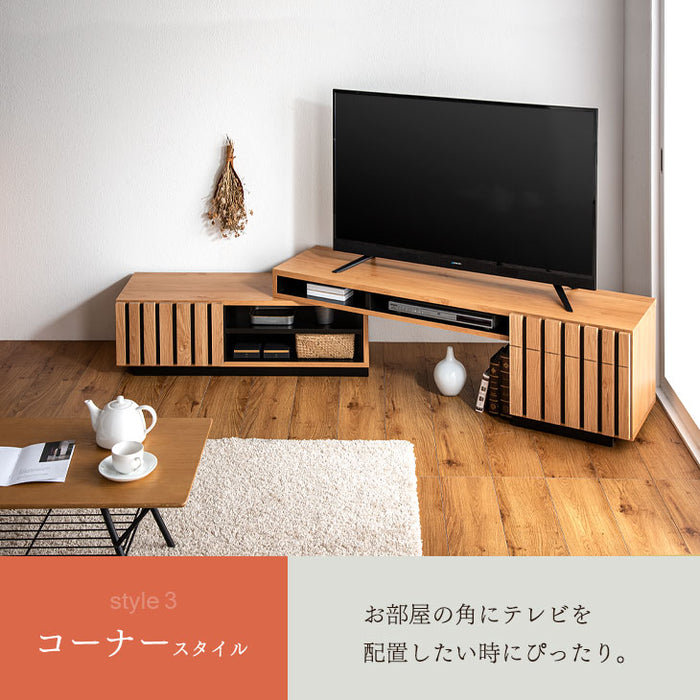 幅150～220cm 伸縮式 国産 完成品 テレビ台 *レイニー-TG* 〔49100018〕