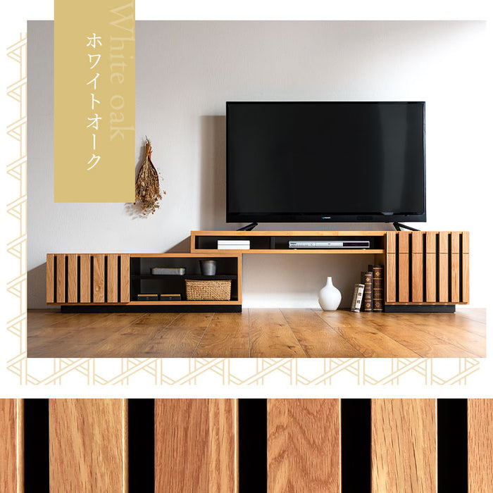 幅150～220cm 伸縮式 国産 完成品 テレビ台 *レイニー-TG* 〔49100018〕