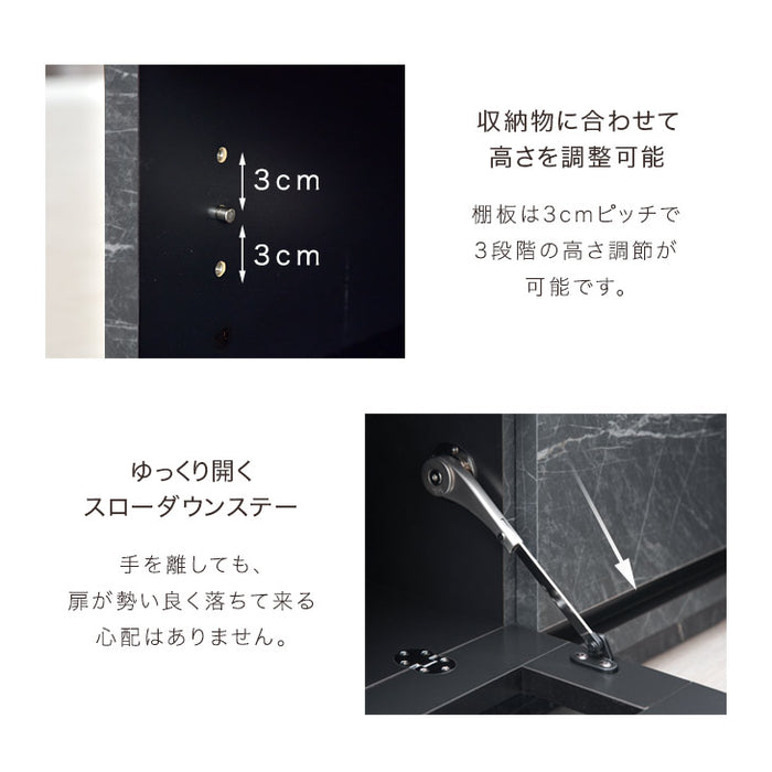 幅180cm 大理石調 国産 完成品 テレビ台 ロータイプ *GOD-TG* マーブル柄  【超大型商品】 〔49100020〕