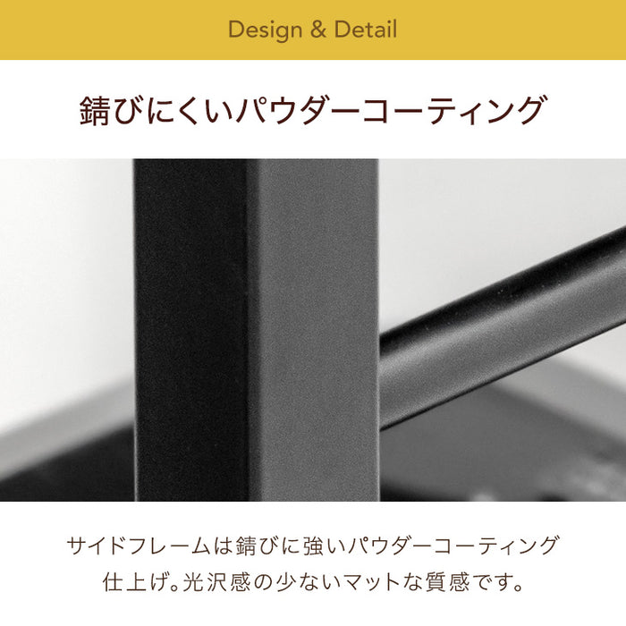 ［幅60］レンジ台 2段 大型レンジ対応 高耐荷設計 スライド棚 メラミン天板 キッチンラック キッチン収納〔49200002〕