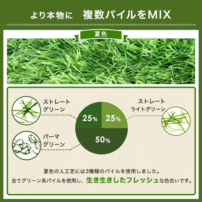 [2m×10m] 防炎 人工芝 毛足35mm 屋内外 人工芝ロール 防炎認定 水はけ  高耐久 リアル 本物級【超大型商品】〔50900023〕