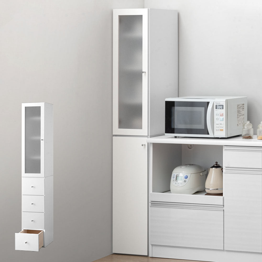 幅30cm]隙間収納 幅30cm 国産 完成品 大川家具 食器棚 スリムラック 省