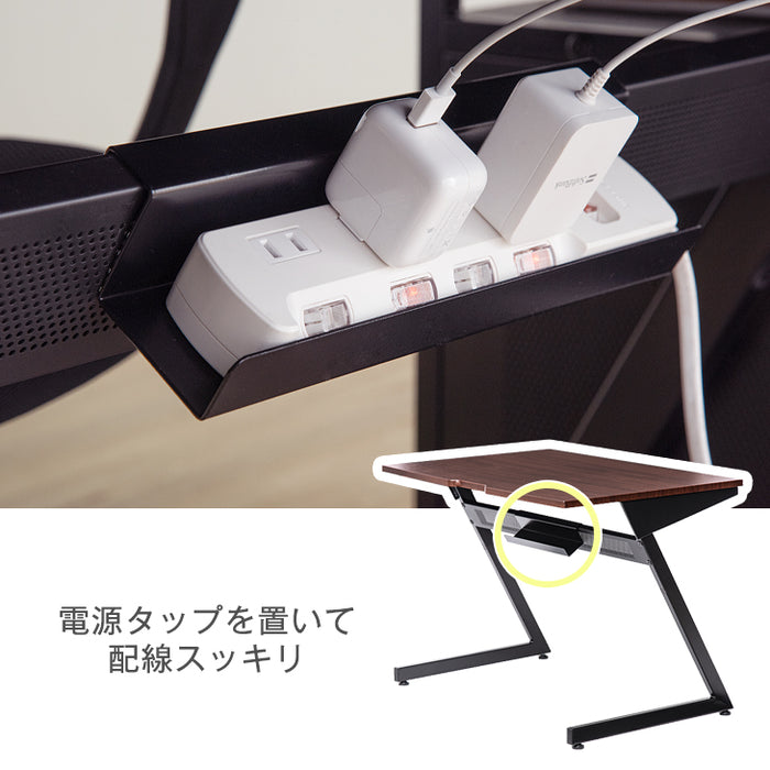 幅80cm 小柄さん専用 パソコンデスク 木目調〔56800034〕