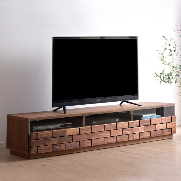 幅186cm 国産 完成品 テレビ台 ウォールナット【超大型商品】〔59700025〕