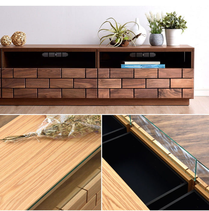 幅186cm 国産 完成品 テレビ台 ウォールナット【超大型商品】〔59700025〕