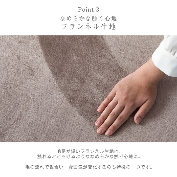 [130×190] 高反発ウレタン 洗濯できるラグカーペット 1.5畳 ホットカーペット対応 極厚23mm 厚手 低ホル 滑り止め付〔61140568〕