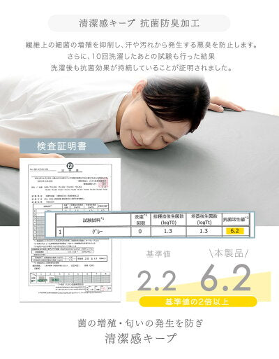 [キング] ボックスシーツ 洗える 綿100％ 清潔 180×200 防ダニ 速乾 抗菌 防臭 吸水速乾〔61140617〕