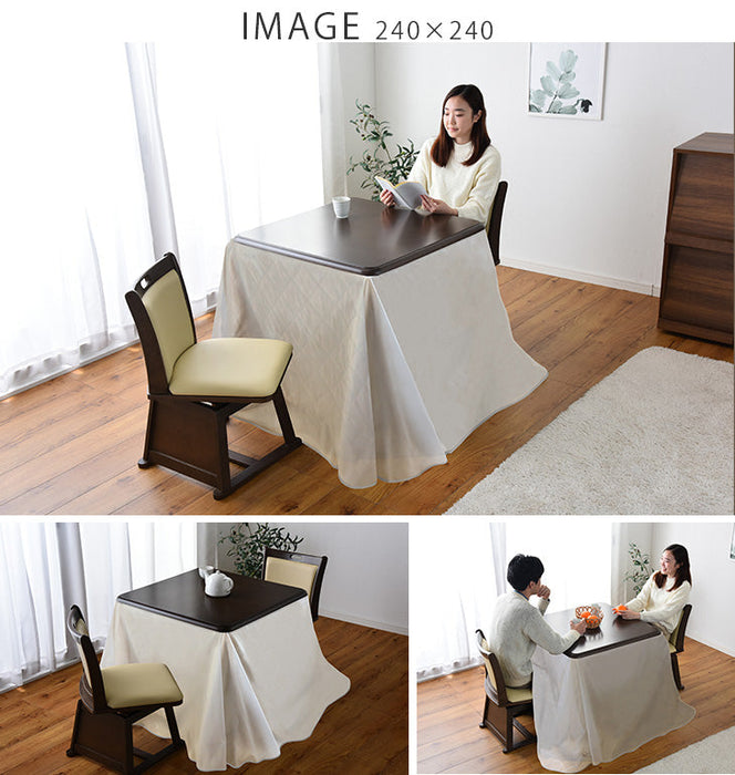 選べる2サイズ 240×240cm、235×280cm  こたつ上掛け こたつカバー 正方形 長方形 汚れない クリアシート 防水ビニール〔61700120〕