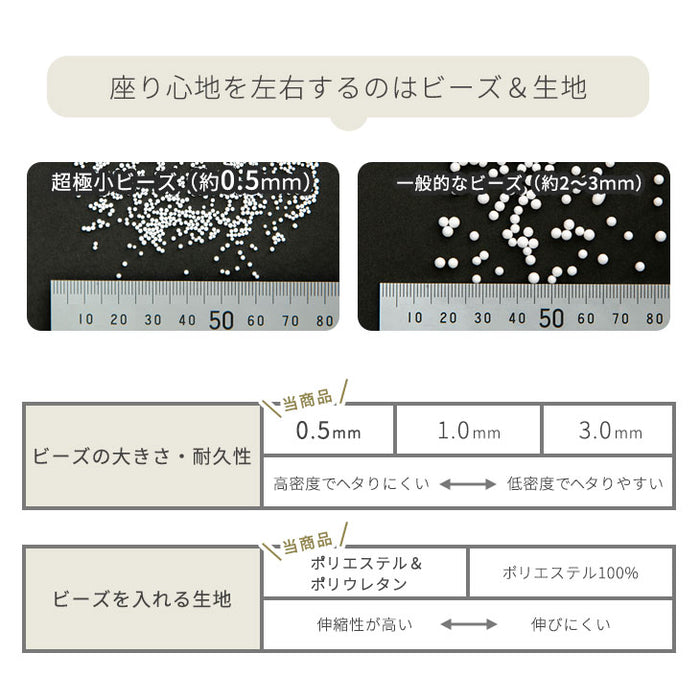 超ギガ盛 充填量8.5kg もちっとフィット ビーズクッション 洗えるカバー コンパクトソファ〔67300010〕
