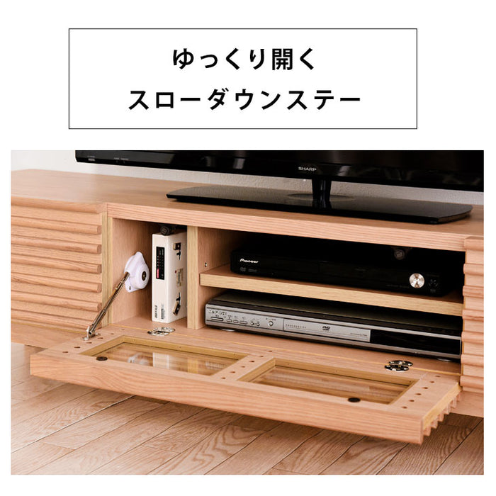 幅150cm テレビ台 完成品 アッシュ 無垢材  【超大型商品】 〔71020066〕