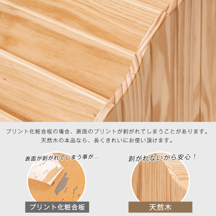 ［幅80cm］ 絵本棚 おもちゃ箱1個付き 4段 ディスプレイ 完成品〔74600002〕
