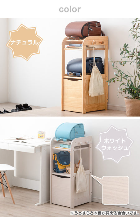 現役ママが考えた 木製 ランドセルラック 収納 キャスター付き〔74600004〕
