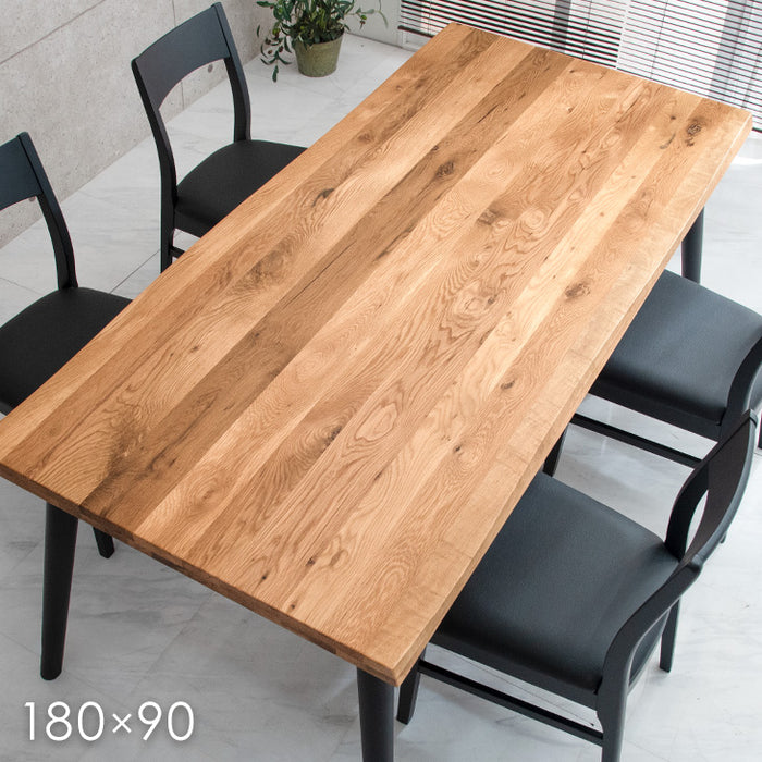 4人掛け用 ダイニングテーブル 単品 180 × 90 オーク 天然木 木製