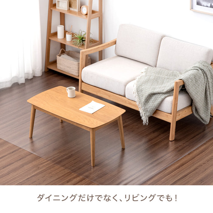[180×180cm]透明ダイニングラグ 厚さ1.5mm カット可能 表面エンボス加工〔75510002〕