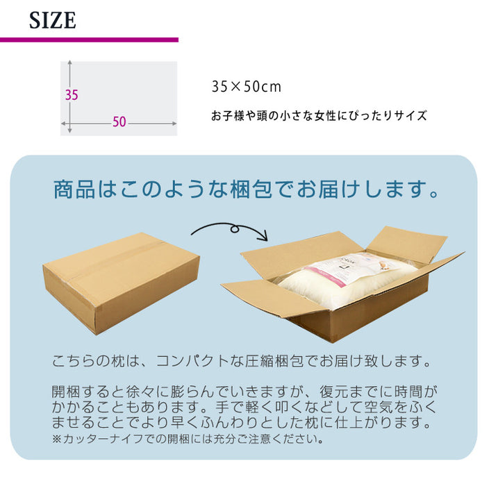 日本製 洗える枕 水切りメッシュ付 35×50 インビスタ ダクロン〔87190113〕