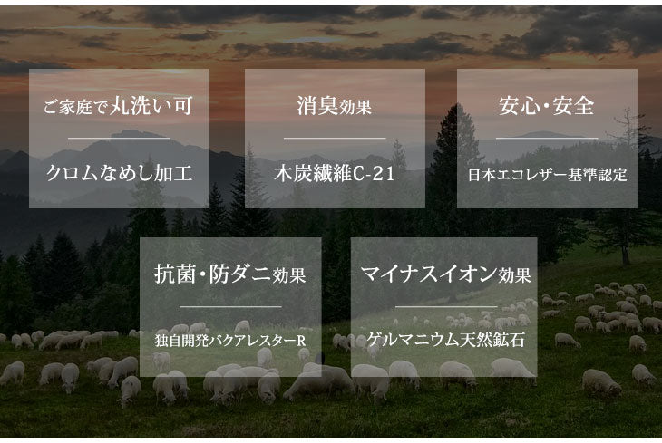 [100×200] ムートンラグ シングル 日本製 抗菌 防ダニ 消臭 短毛 敷パッド〔87250140〕