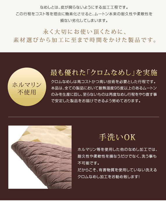 [100×200] ムートンラグ シングル 日本製 抗菌 防ダニ 消臭 短毛 敷パッド〔87250140〕