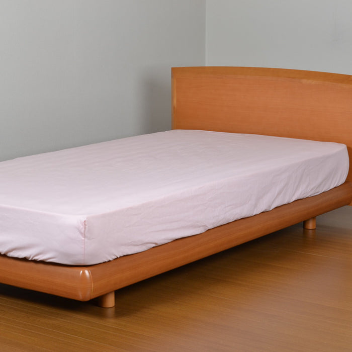 ボックスシーツ ダブル 140×200ｃｍ ピンク 日本製 綿100％ BOXシーツ 打ち込み68×68金巾生地 洗える コットン 10～25cmマチのマットレスに対応〔14510226〕