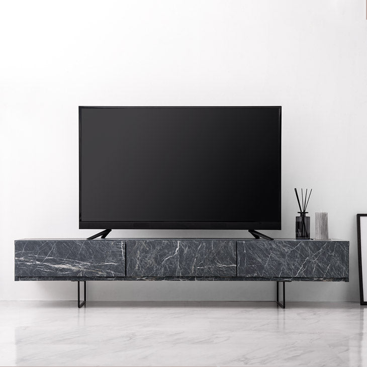 大理石調テレビ台【美品】 テレビ台 テレビボード ローボード TV台 マーブル 大理石柄 石目