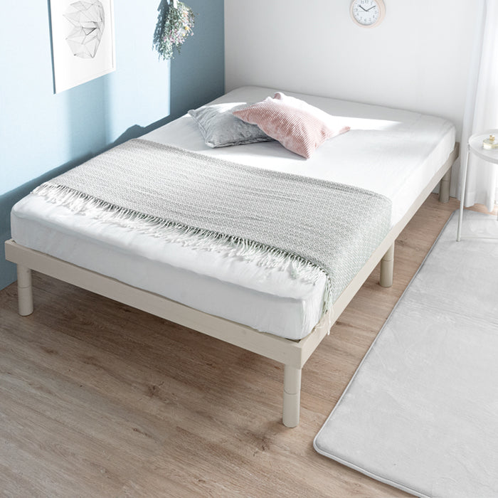 セミダブル] ベッド 高反発マットレス付き すのこベッド 高さ調節 3