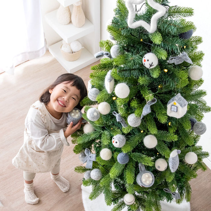 クリスマスツリー 180cm オーナメントLEDライト付