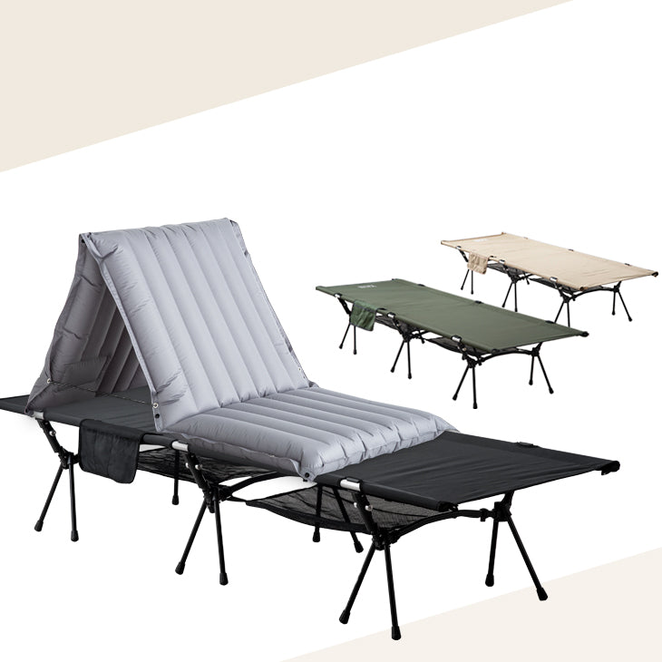 期間限定キャンペーン 2台セット アウトドア コット 折り畳みベッド 2段高さ 枕付き アウトドア寝具