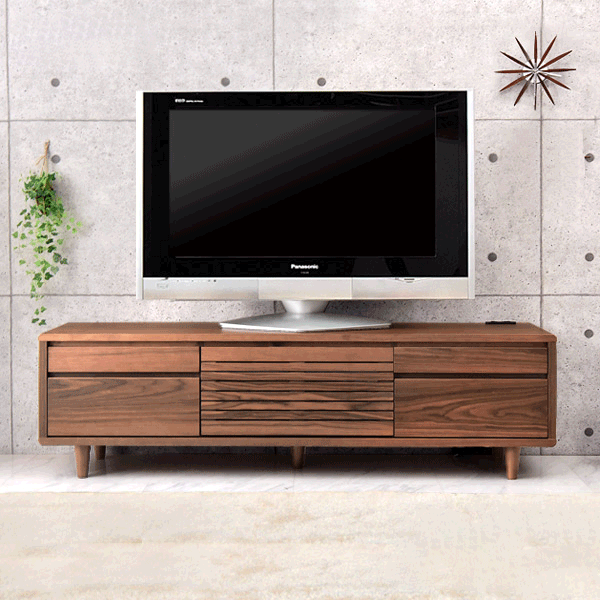 ナチュラル木製テレビ台 収納付き 幅165cm テレビ台 完成品 木製 天然木 テレビボード 収納【超